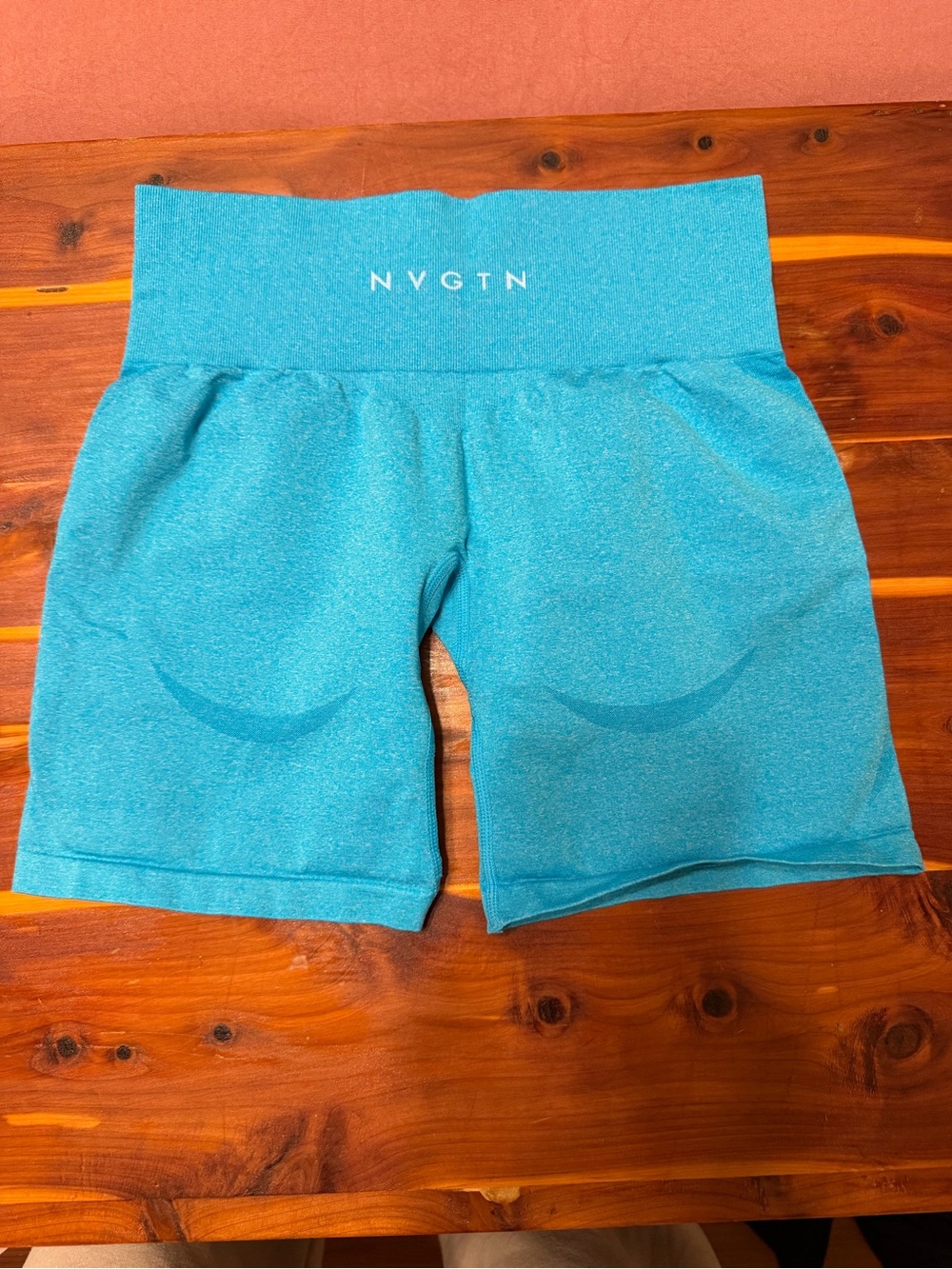 NVGTN Teal High-Waist Sport Shorts